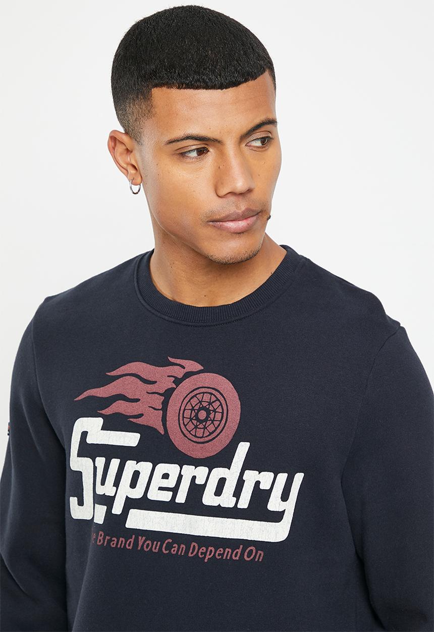Superdry. - Vintage industrial auto crew - eclipse navy