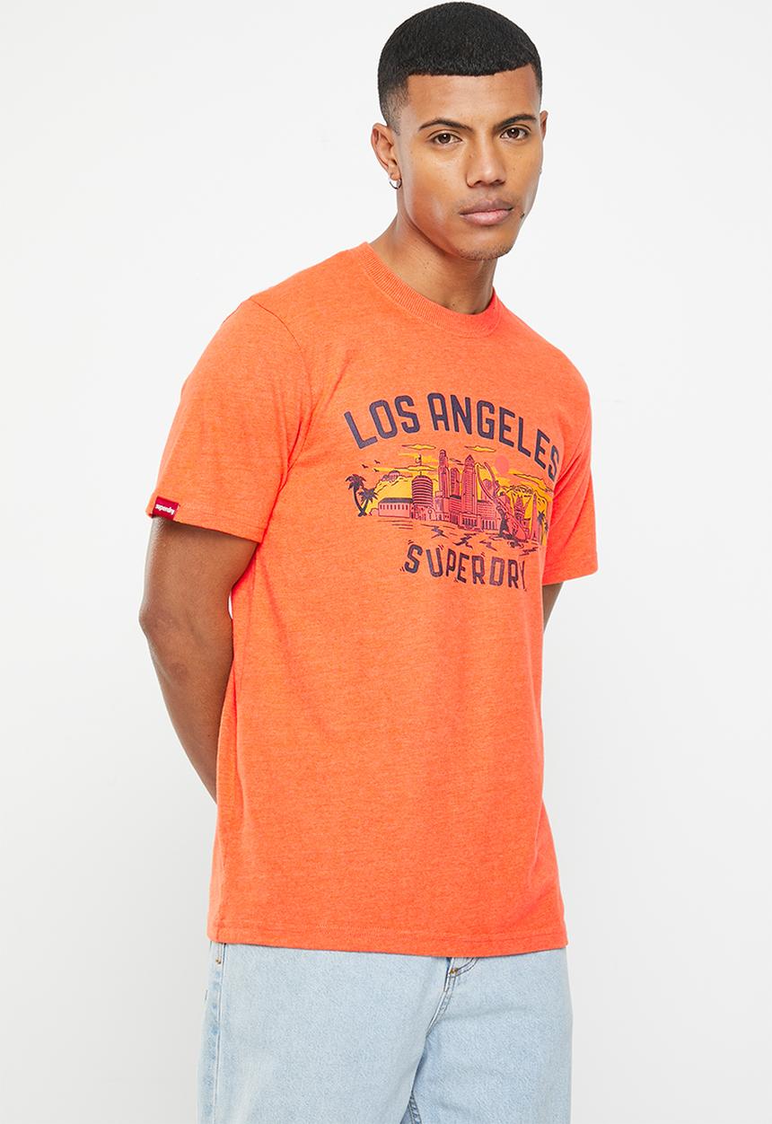 Superdry. - Vintage city souvenir tee - new house orange marl
