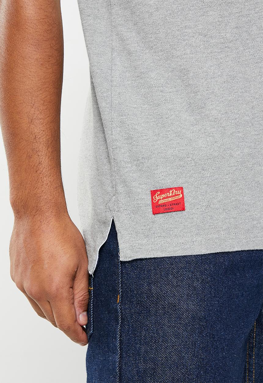 Superdry. - Vintage superstate polo - grey marl