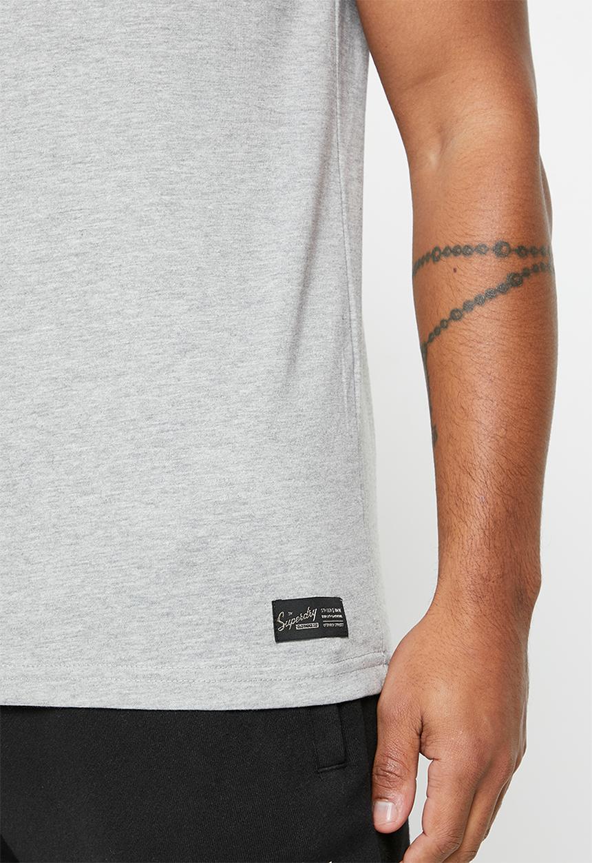 Superdry. - Vintage corp logo tee - grey marl