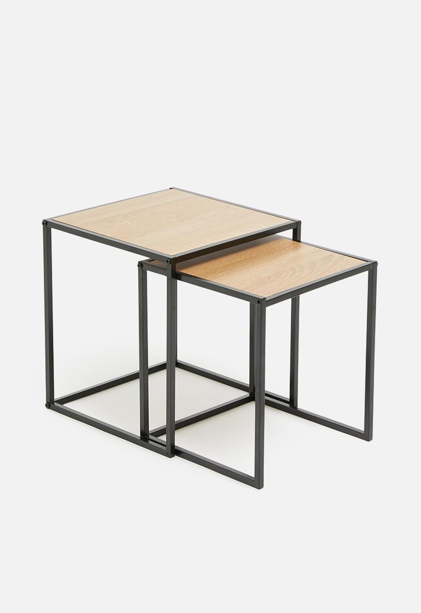 H&S - Tyla nested tables - natural & black