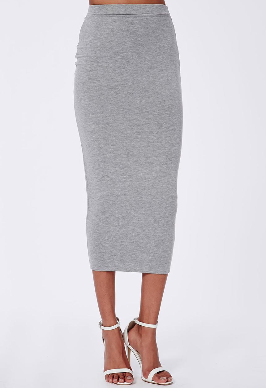 Missguided - Longline Jersey Midi Skirt