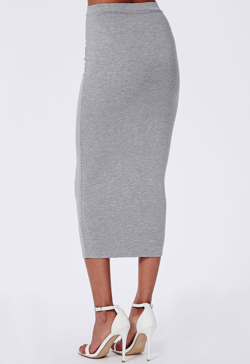 Missguided - Longline Jersey Midi Skirt