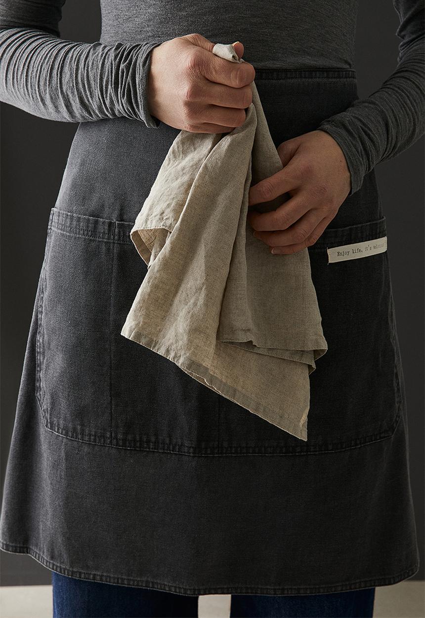 H&M - Linen tea towel - beigeDNU