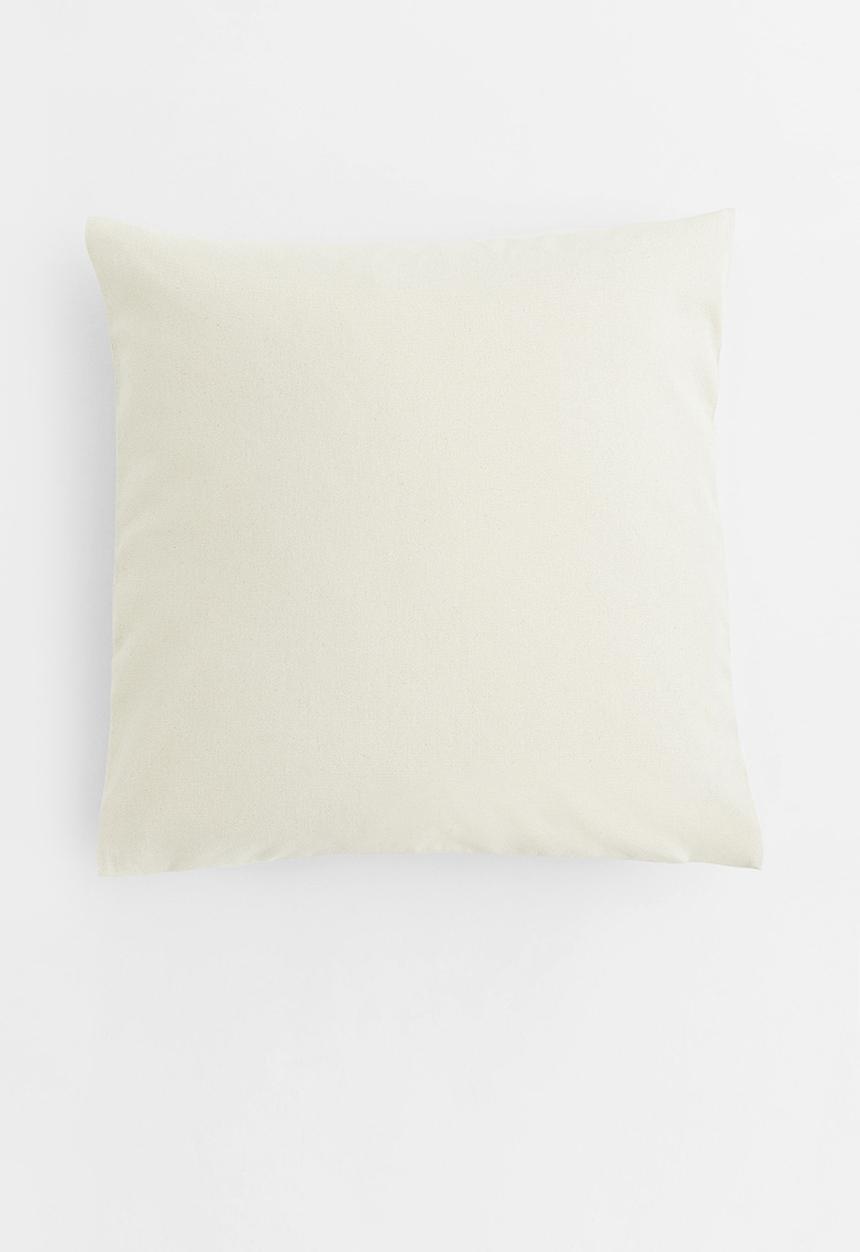 H&M - Cotton canvas cushion cover - cream