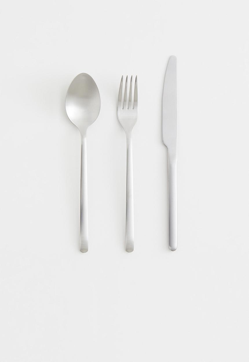 H&M - 3-pack cutlery - silver-coloured/matt