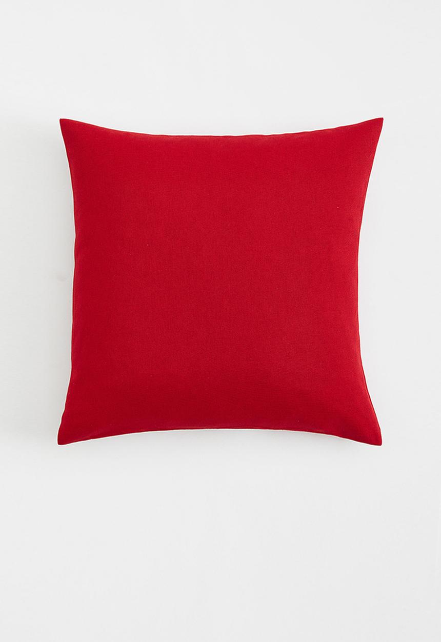 H&M - Cotton canvas cushion cover - red