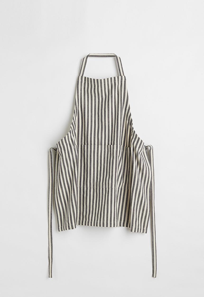 H&M - Striped apron - dark grey/striped