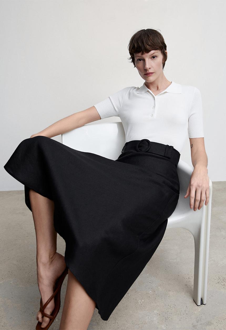 MANGO - Skirt gala - black
