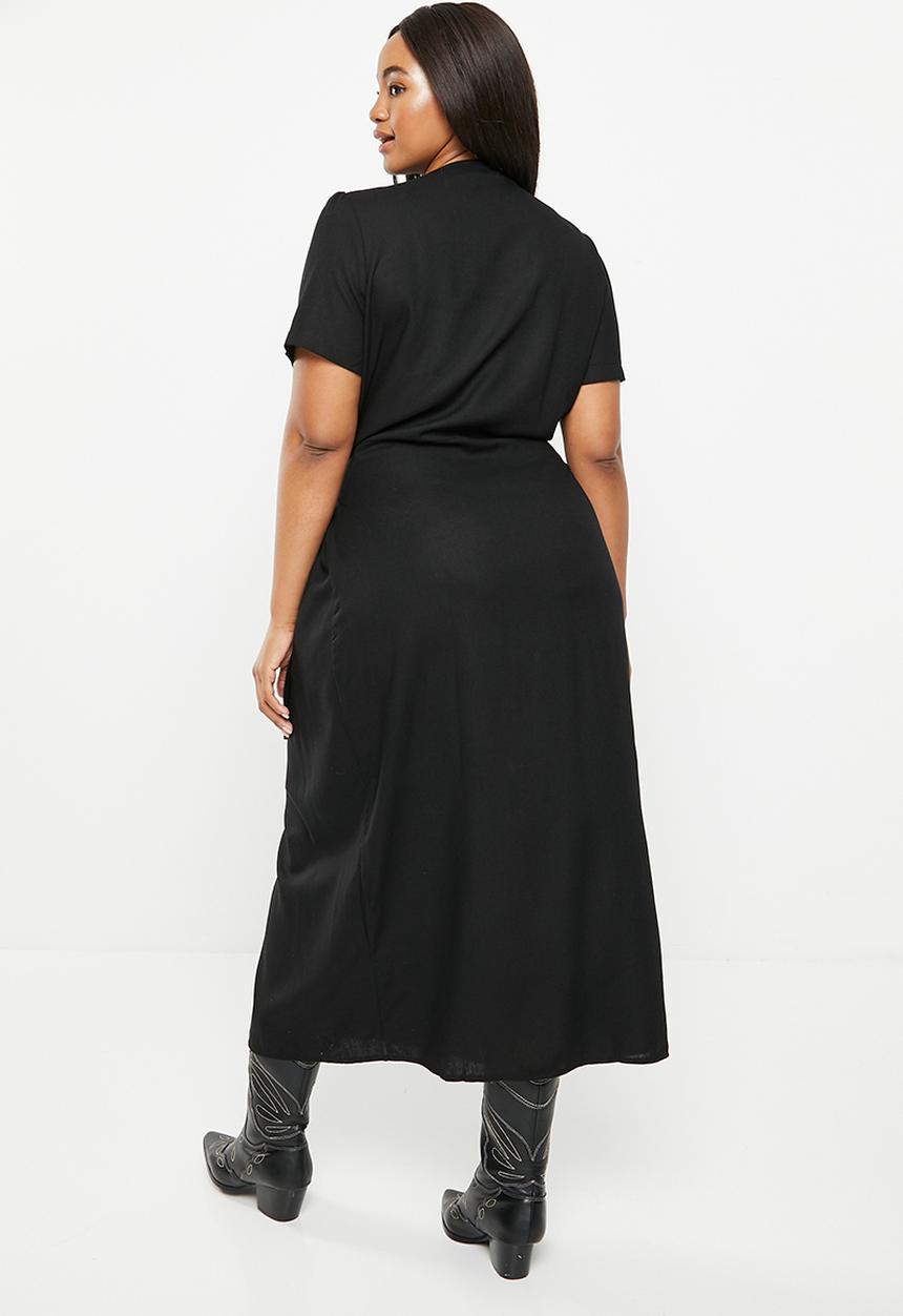 Me&B - Plus wrap dress - black