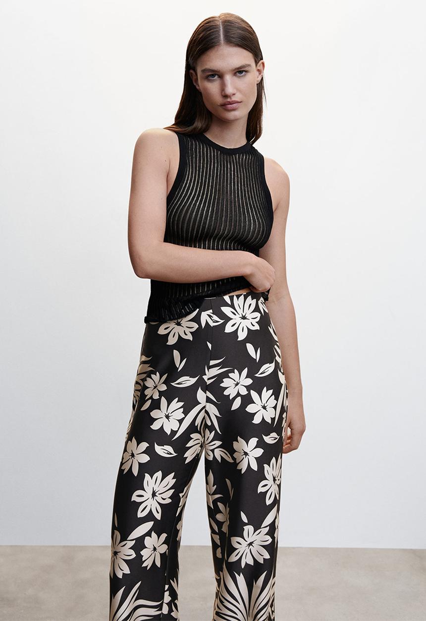 MANGO - Trousers selena - black