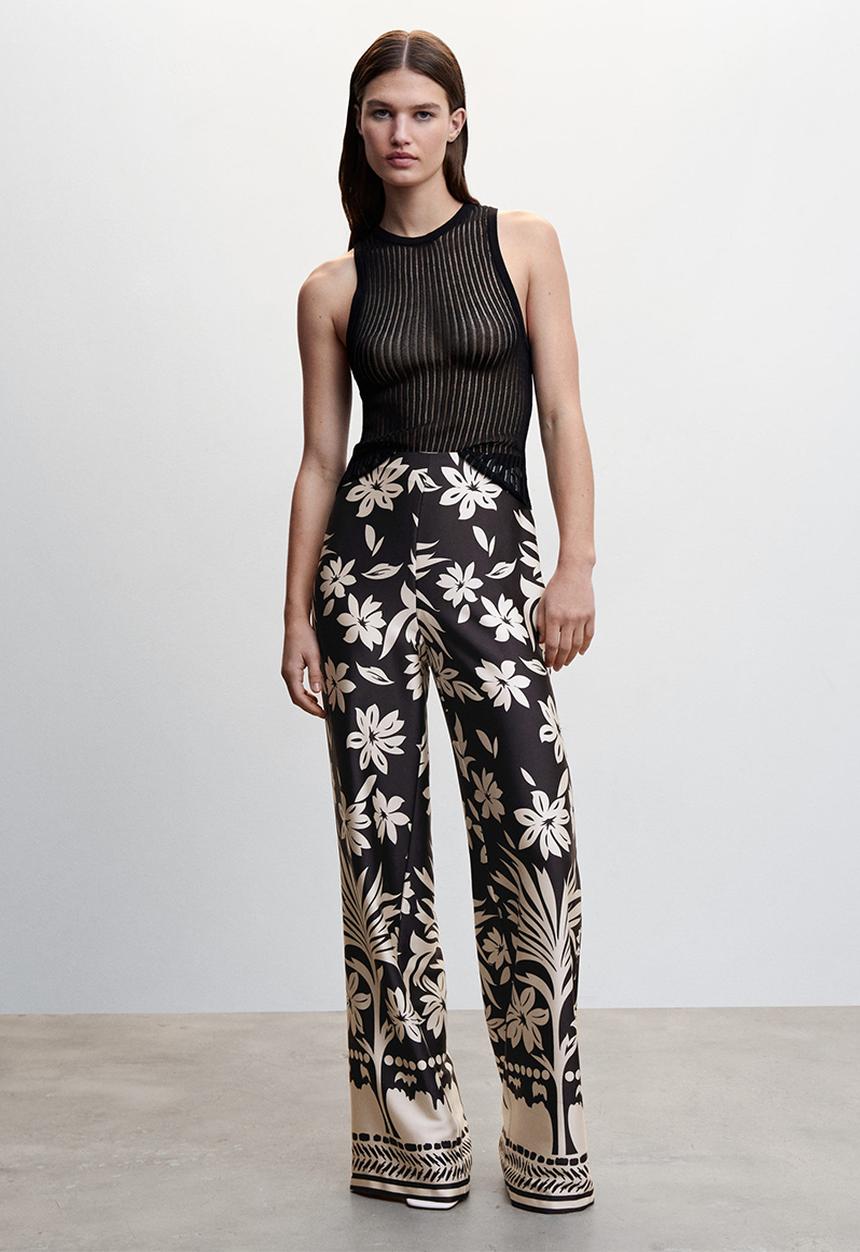 MANGO - Trousers selena - black