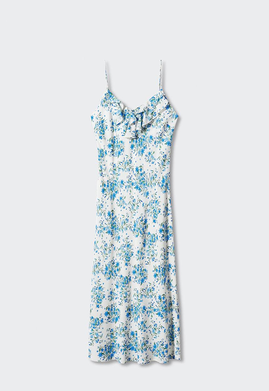 MANGO - Dress lili - mid blue