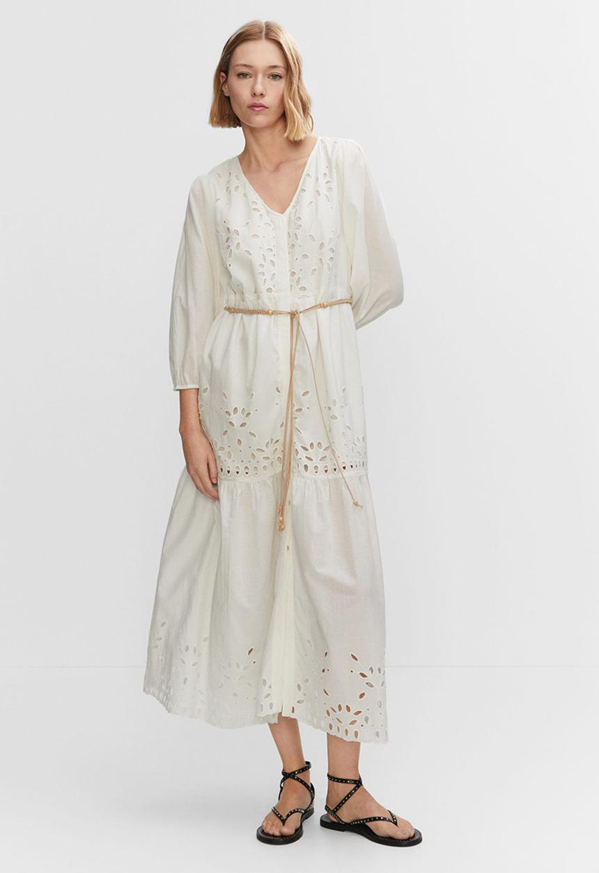 MANGO - Dress cuctis - natural 