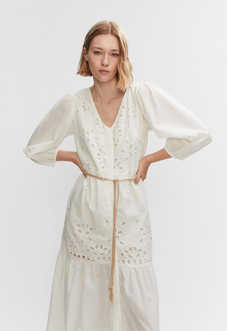 MANGO - Dress cuctis - natural 