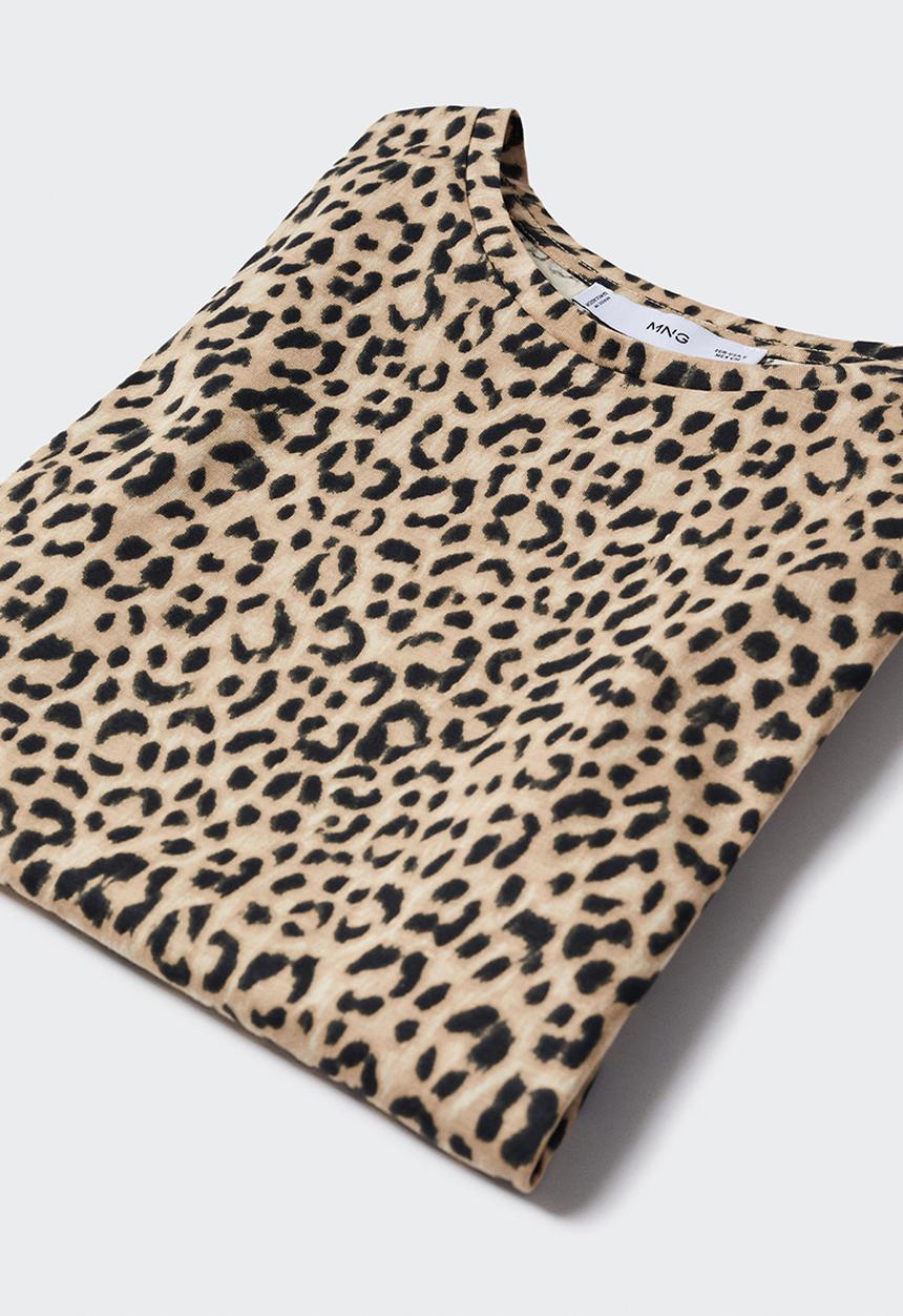 MANGO - T-shirt chalover - brown