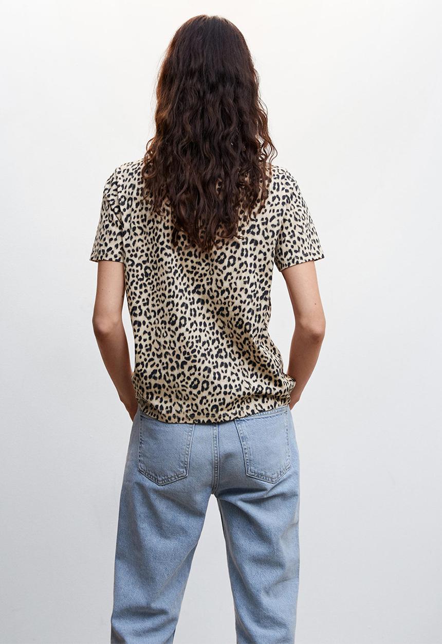 MANGO - T-shirt chalover - brown