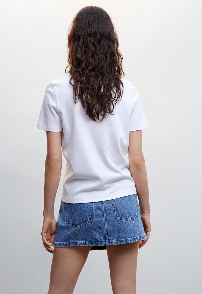 MANGO - T-shirt rin - mid pink
