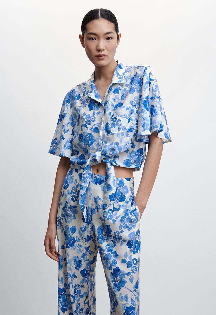 MANGO - Trousers milos - mid blue