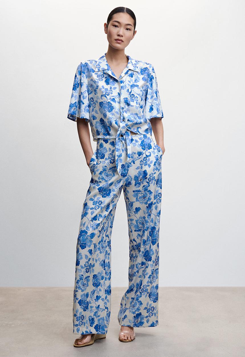 MANGO - Trousers milos - mid blue