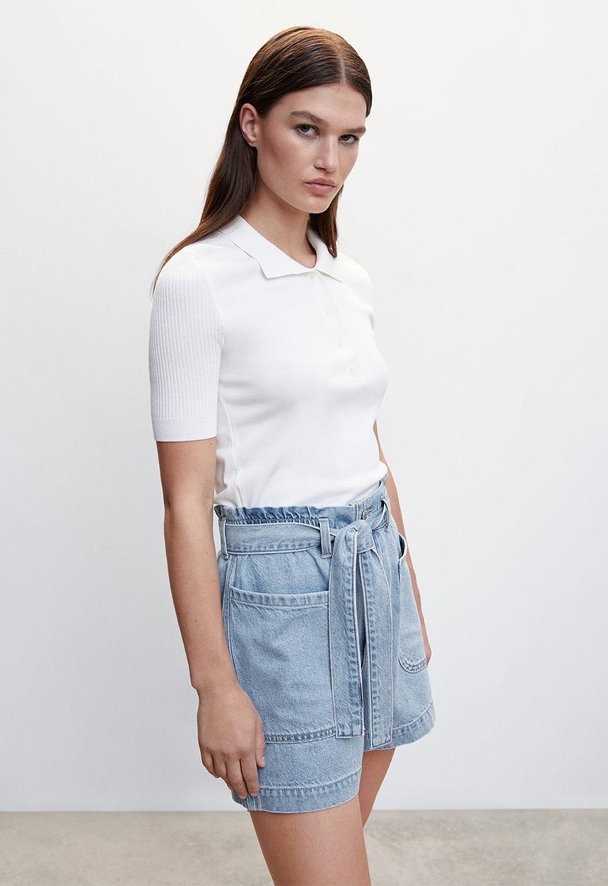 MANGO - Shorts paola - open blue