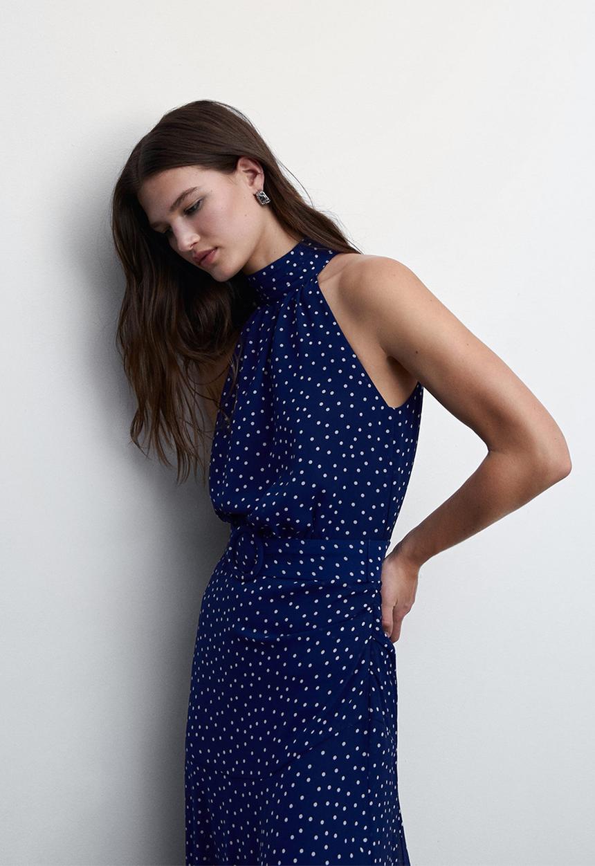 MANGO - Dress adela - mid blue
