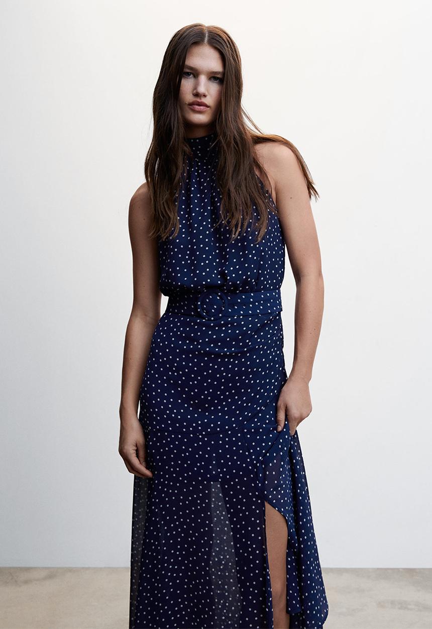 MANGO - Dress adela - mid blue