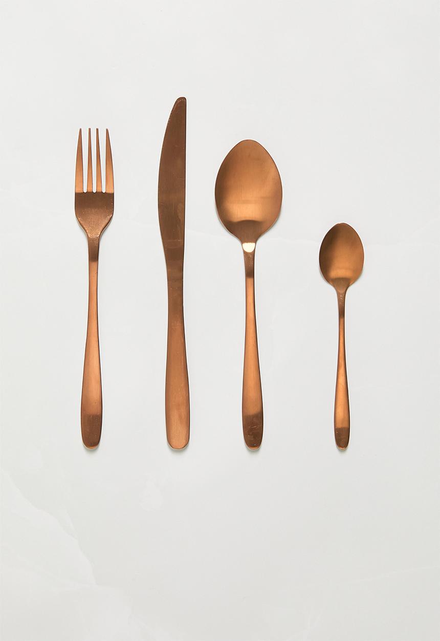 Excellent Houseware - 16 pc Cutlery set - bronze