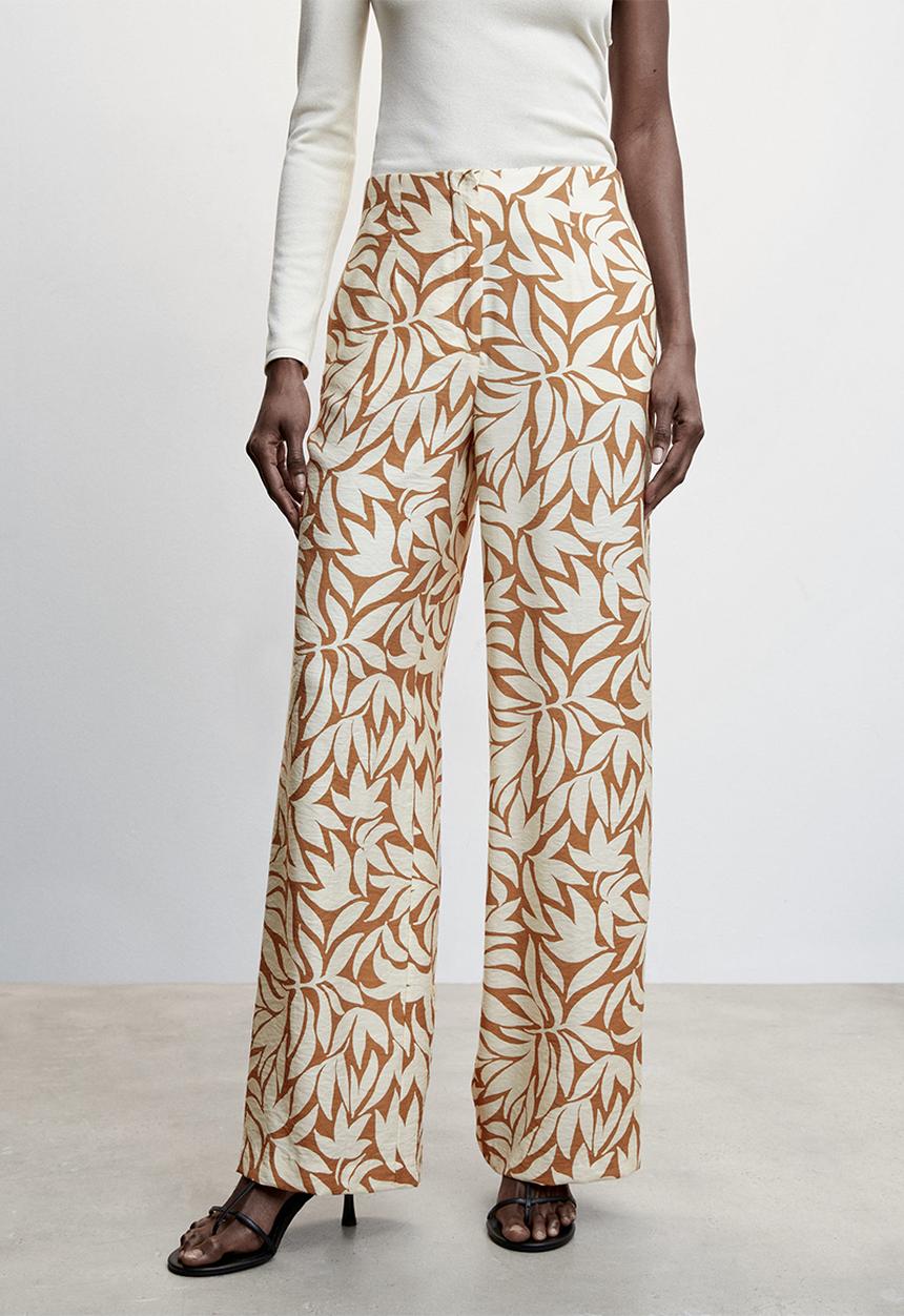 MANGO - Trousers tulipa - beige