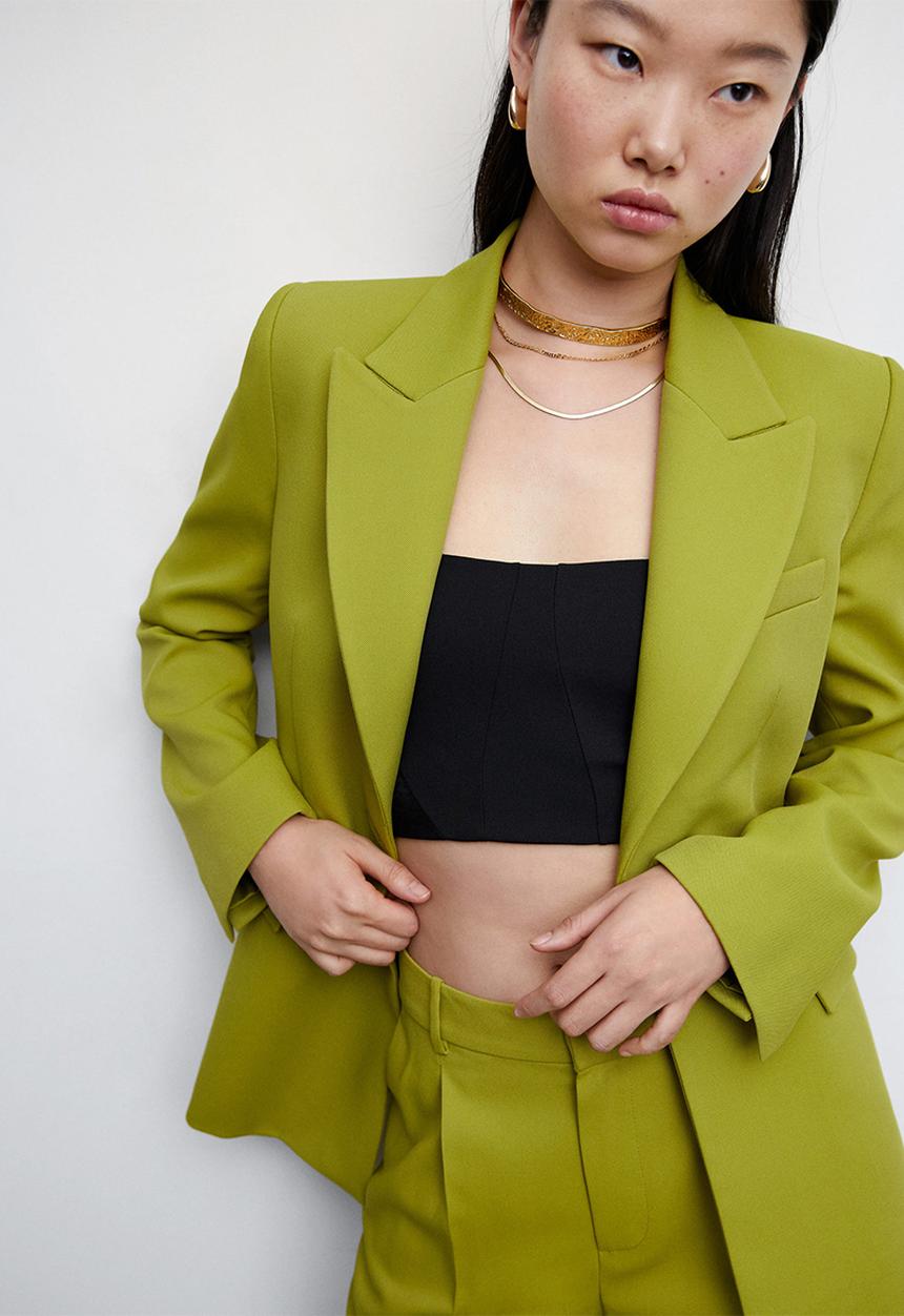 MANGO - Blazer paul - green