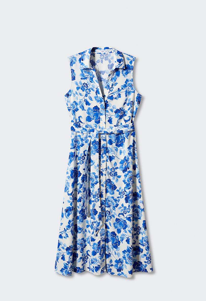 MANGO - Plus dress apple2 - mid blue