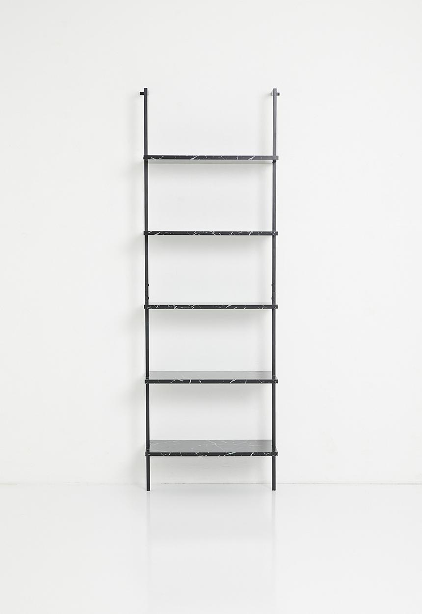 Sixth Floor - Lincoln 5 shelf unit - black 