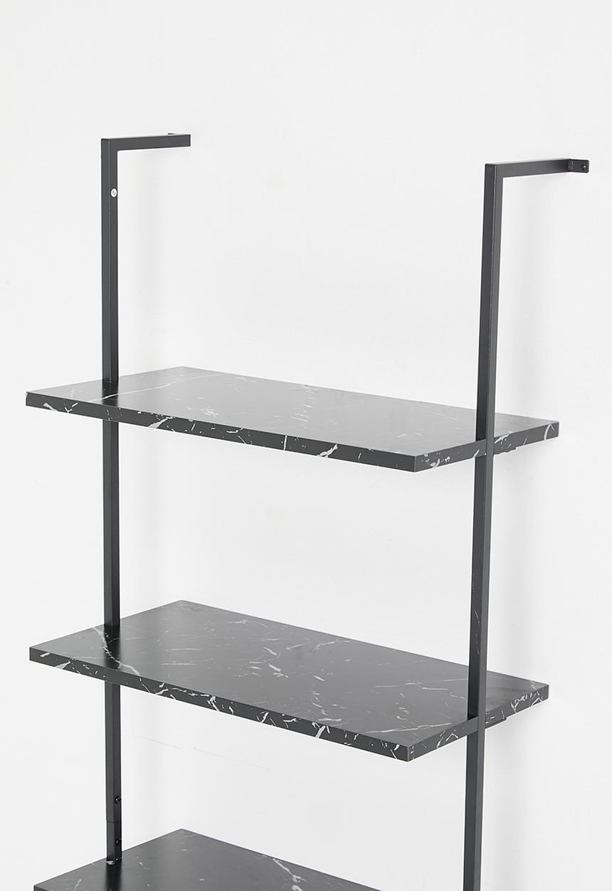Sixth Floor - Lincoln 5 shelf unit - black 
