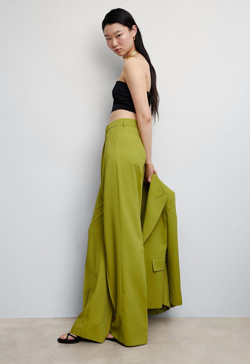 MANGO - Trousers paul - green