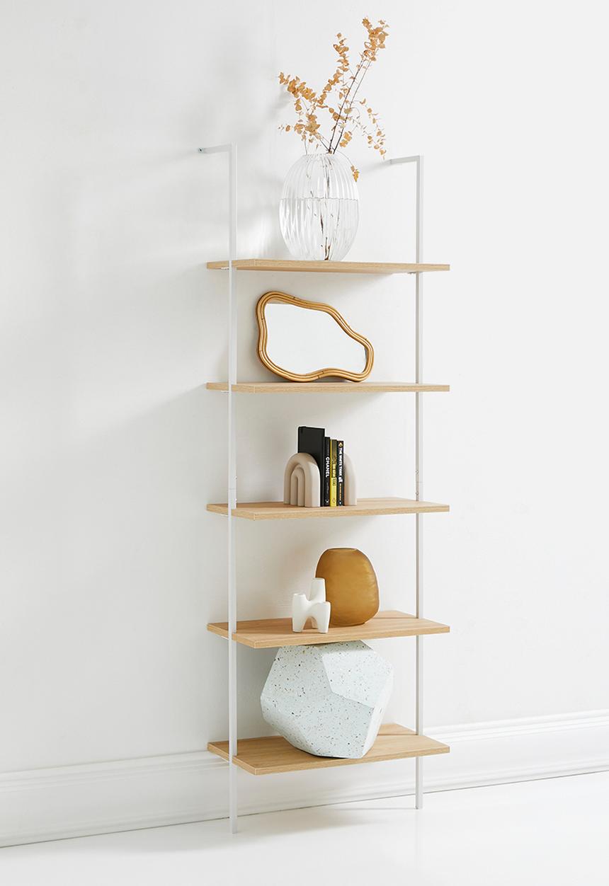 Sixth Floor - Harper 5 shelf unit - white