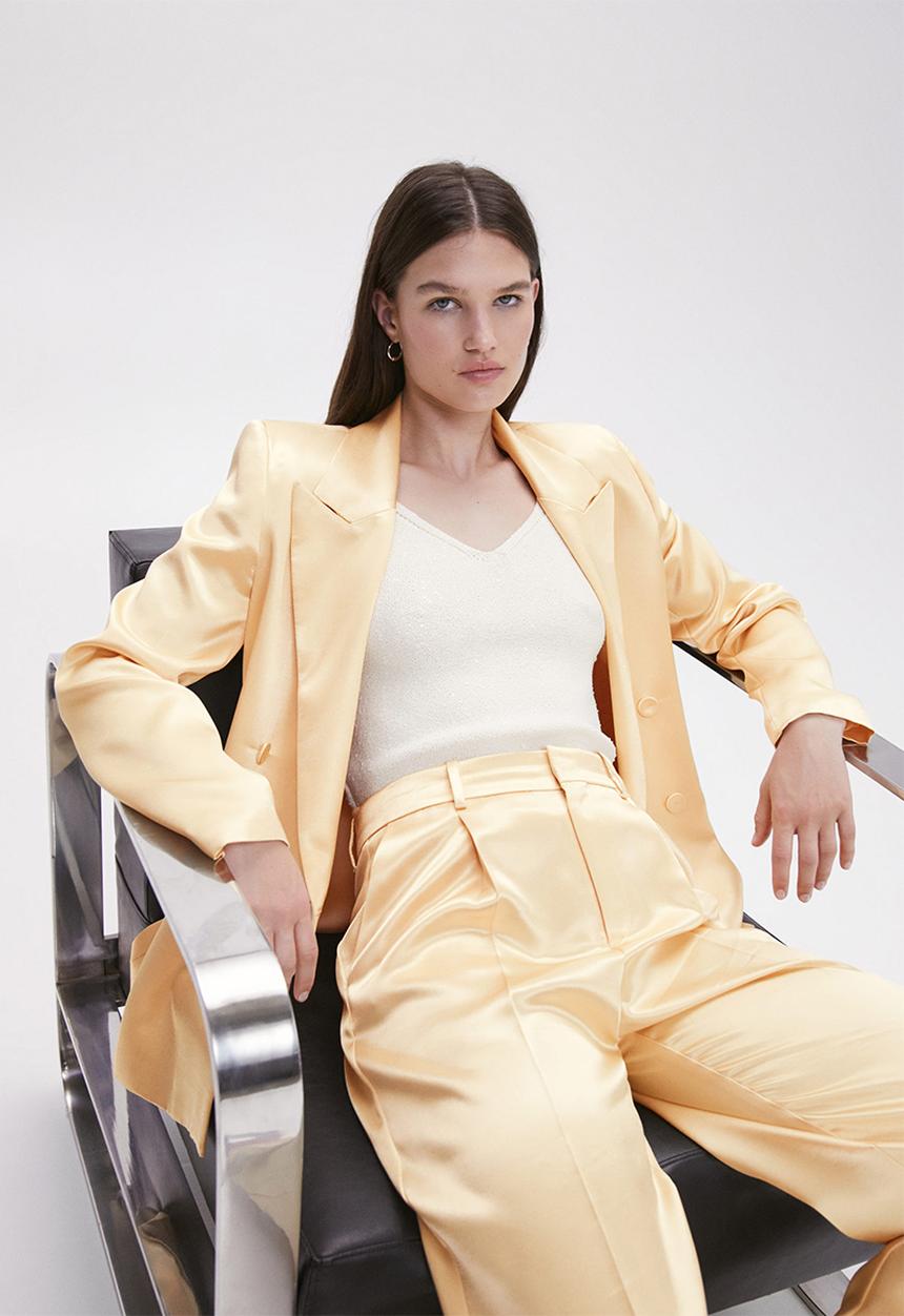 MANGO - Blazer nico - light pastel yellow 