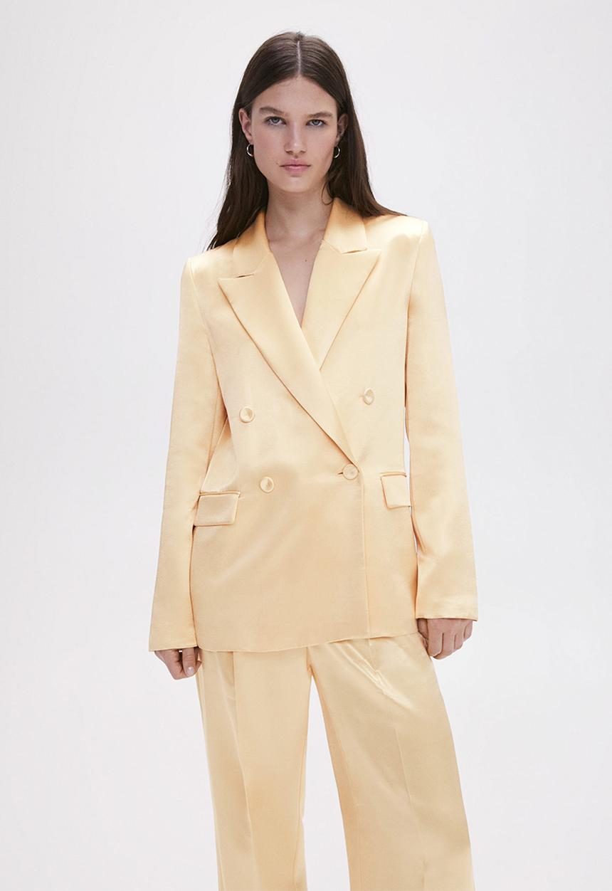 MANGO - Blazer nico - light pastel yellow 
