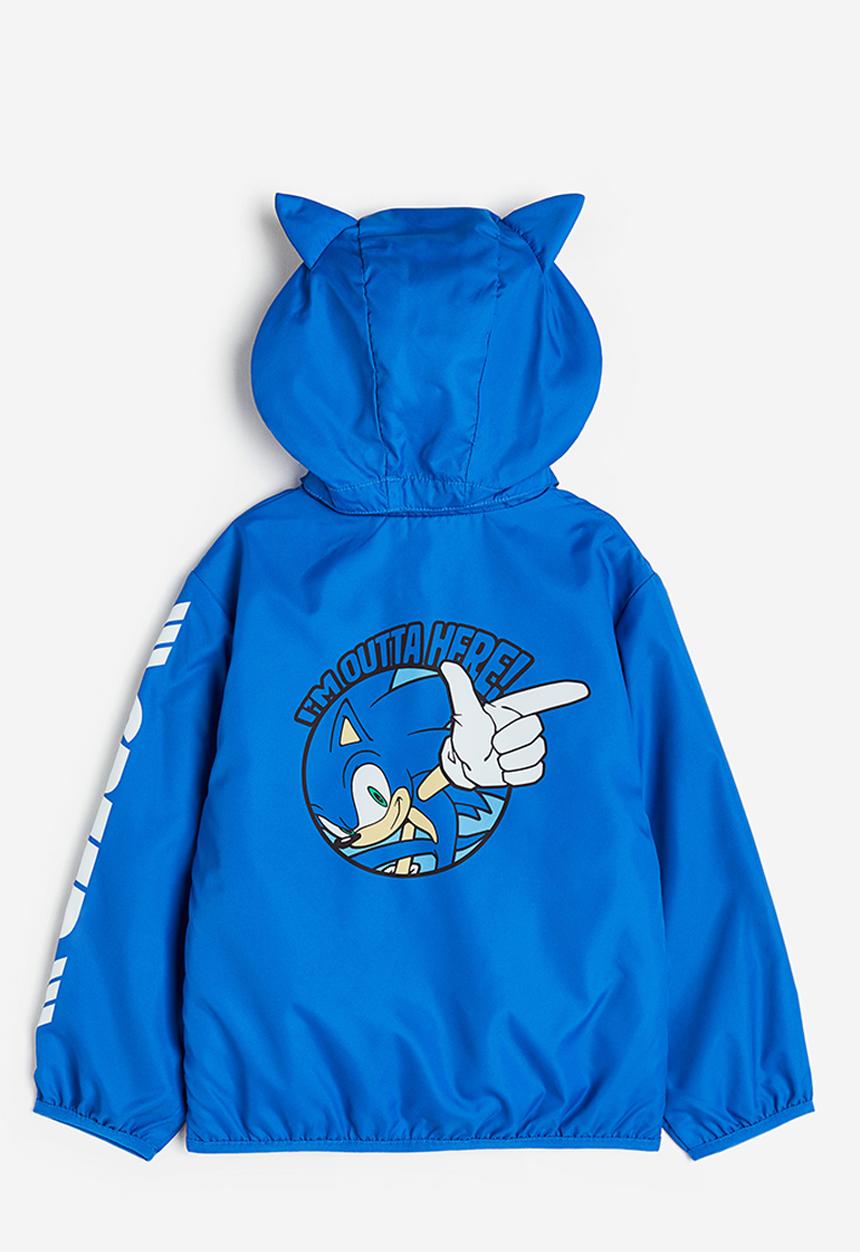 H&M - Print-motif windbreaker - bright blue sonic the hedgehog
