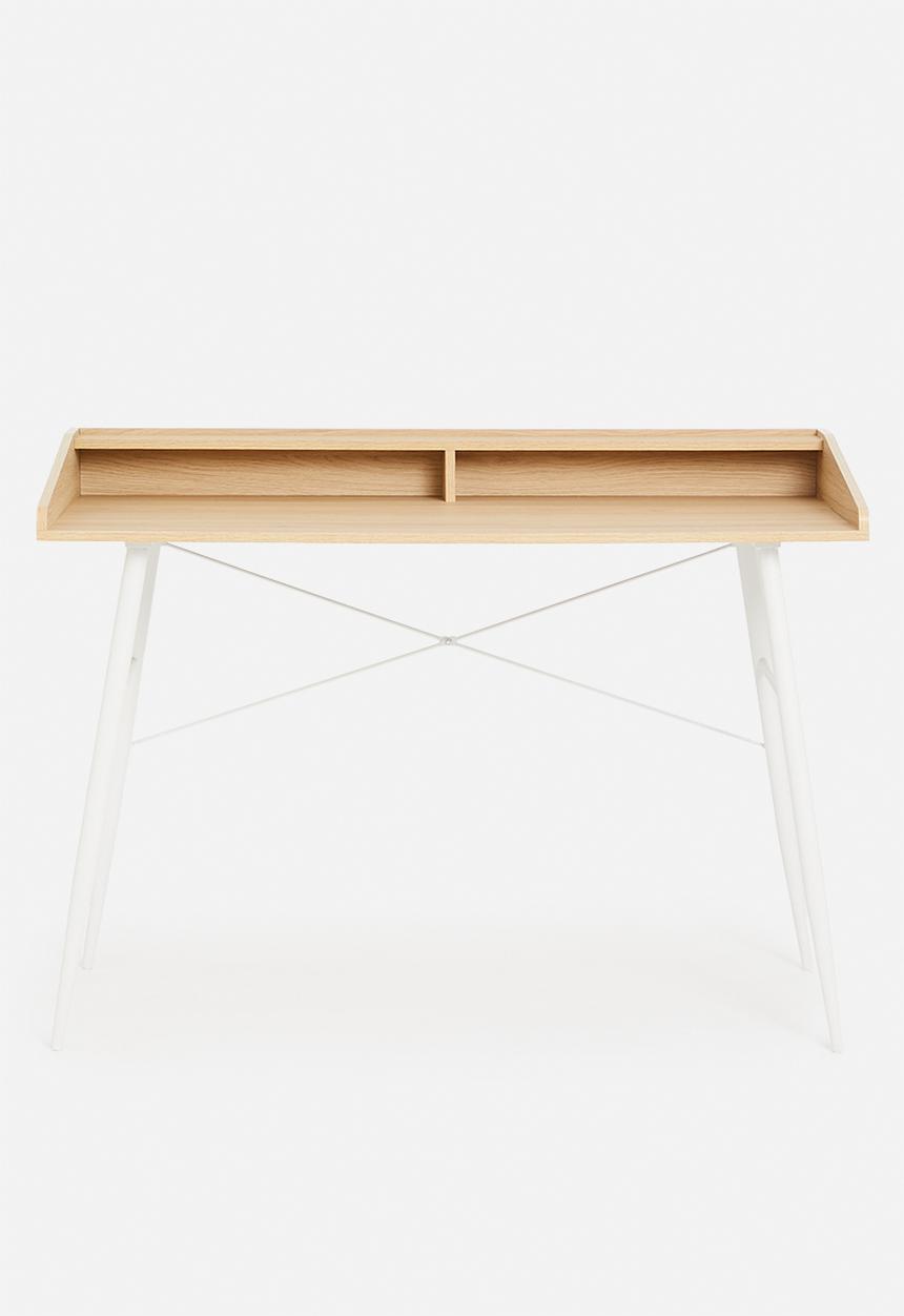 Sixth Floor - Harper desk - natural & white 