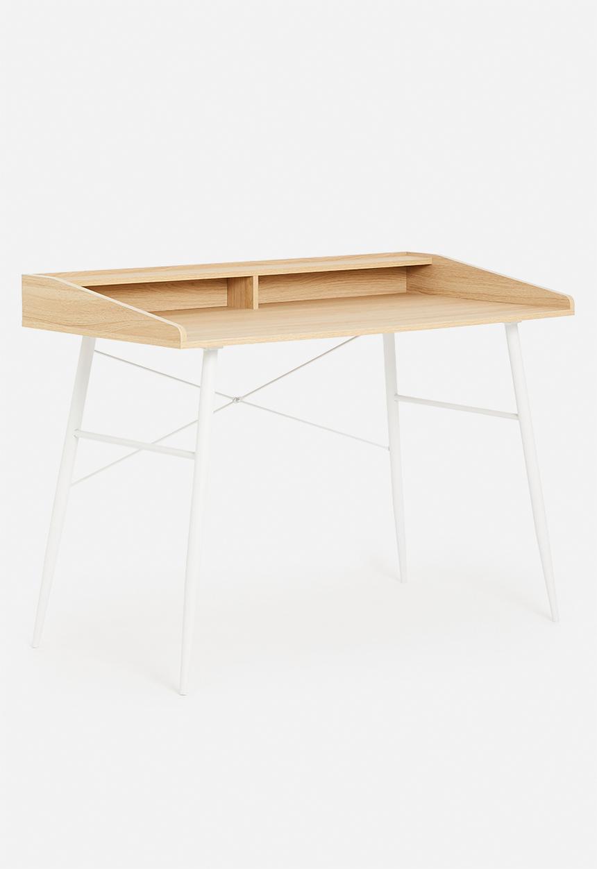 Sixth Floor - Harper desk - natural & white 