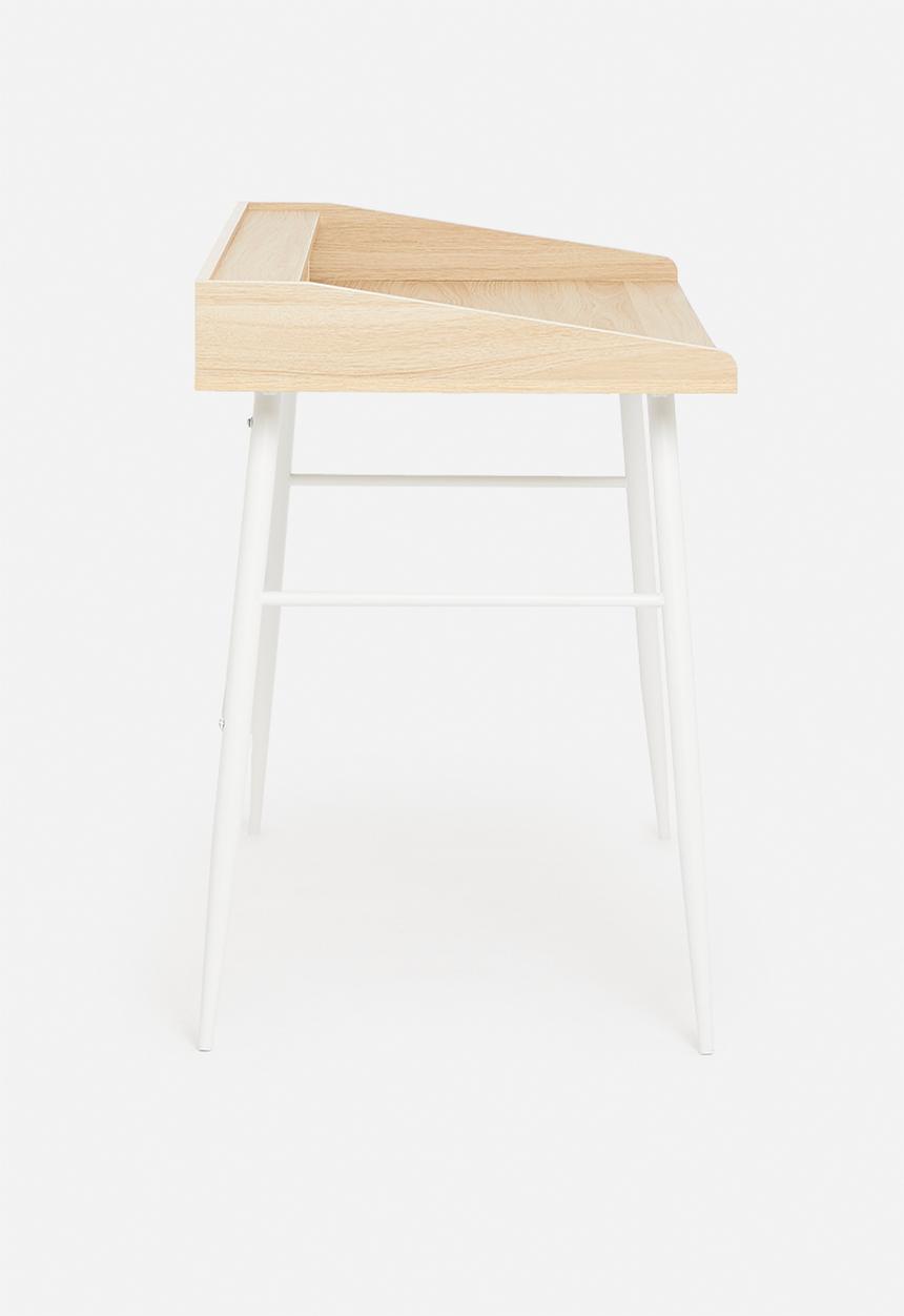 Sixth Floor - Harper desk - natural & white 
