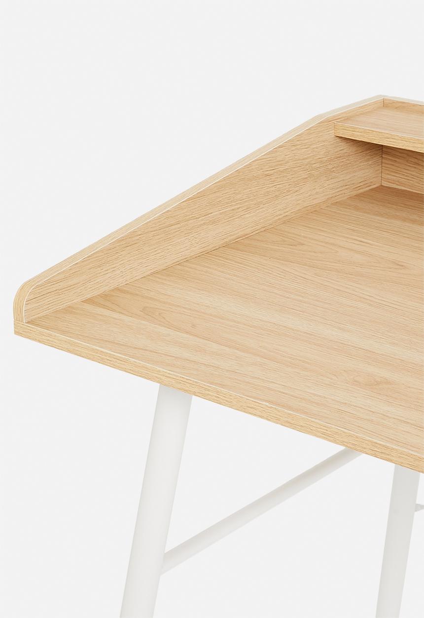 Sixth Floor - Harper desk - natural & white 