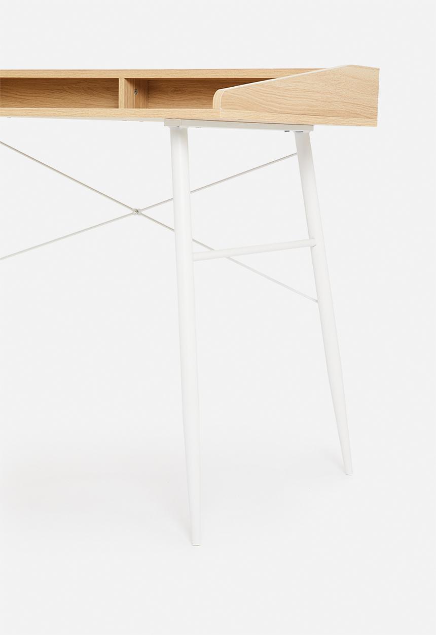 Sixth Floor - Harper desk - natural & white 