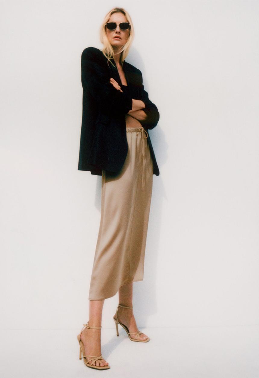 MANGO - Skirt erin - light beige