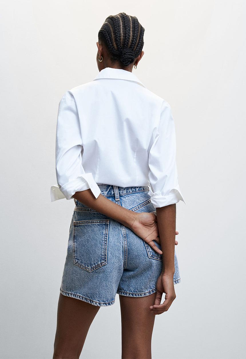MANGO - Shorts zoe - open blue