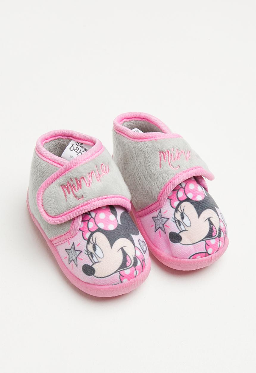 Character Group - Infant velcro slippers - pink/minnie