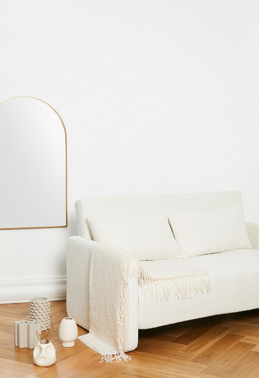 SF Collection - Santiago double sofa bed - white boucle