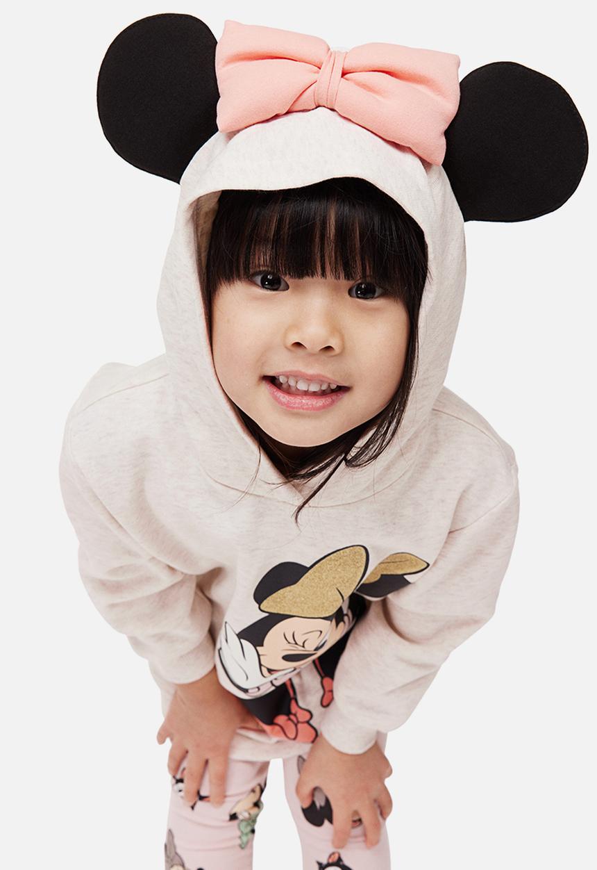 H&M - 2-piece printed set - light beige marl minnie mouse 