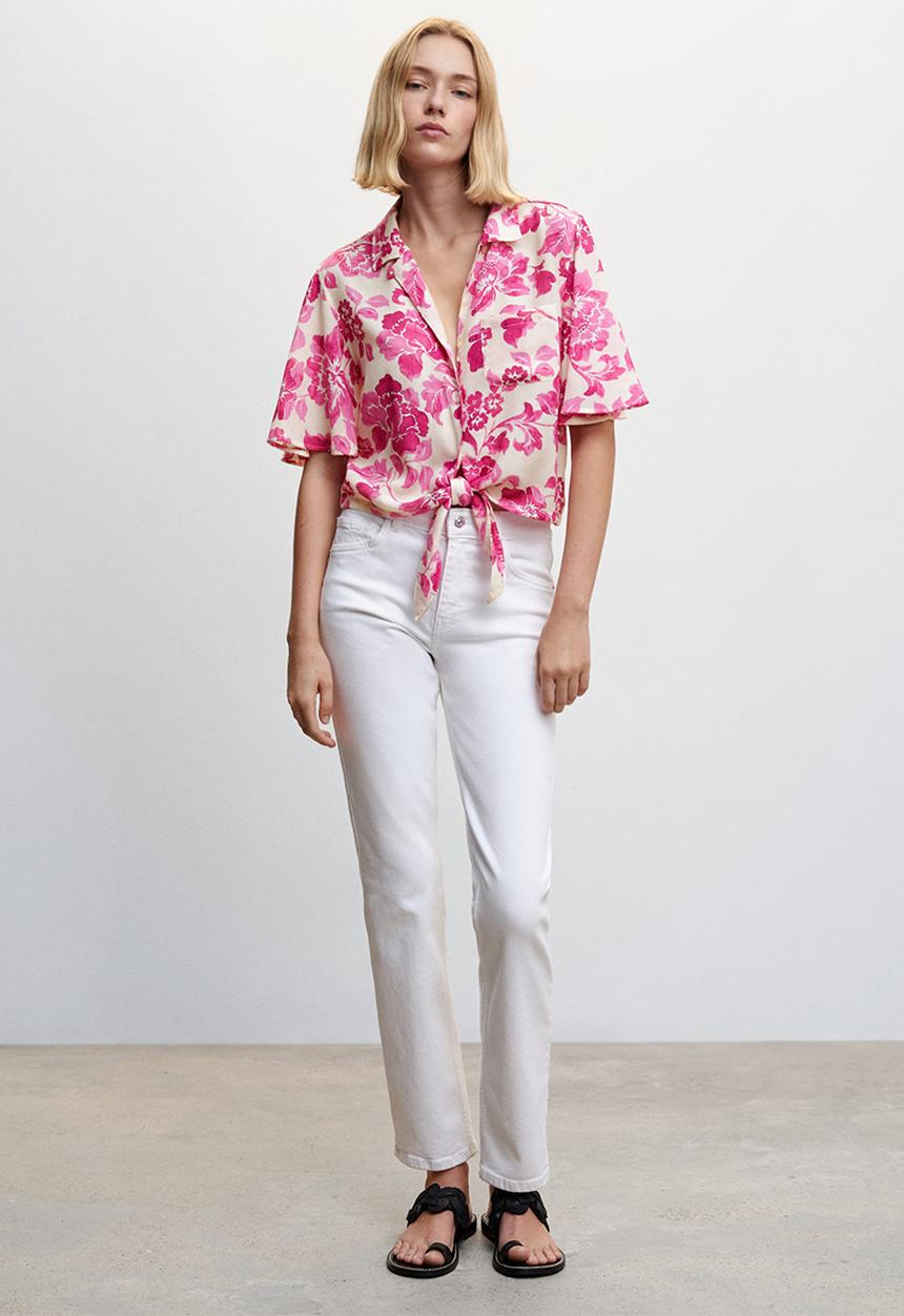 MANGO - Shirt milos - bright pink