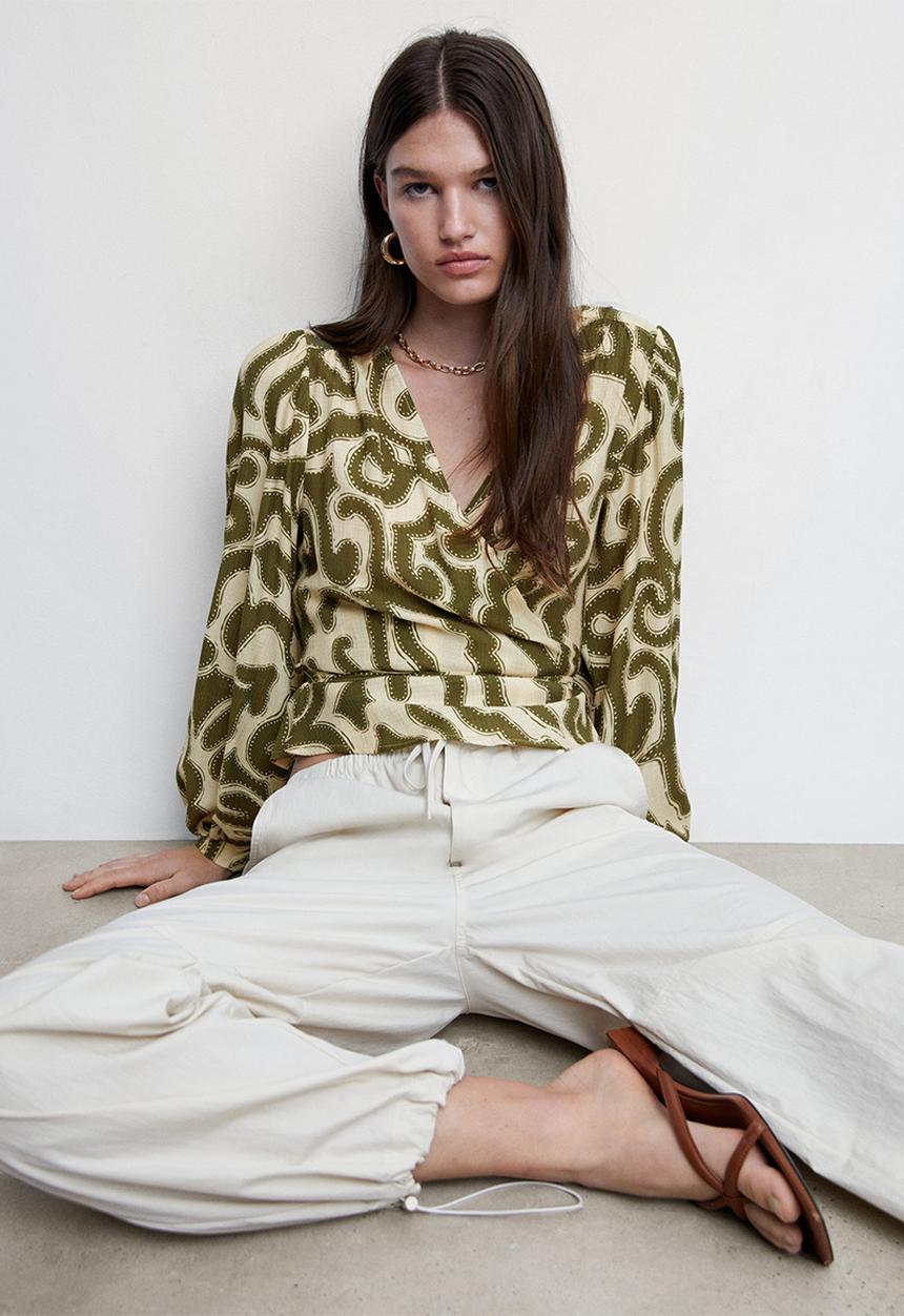 MANGO - Blouse tour - green